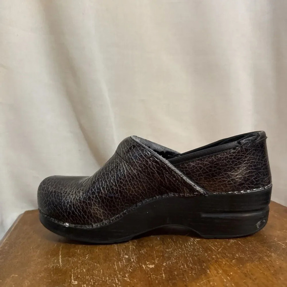 Dansko EU 36 US 5.5 Clogs Leather Metallic Gray Professional Comfort Shoes Nurse - Picture 4 of 11
